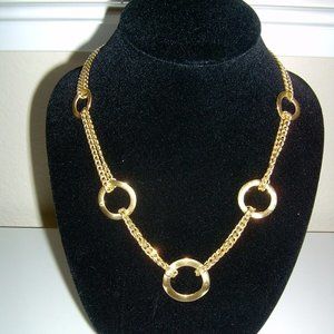 Milano Luxe18K Gold Embraced 20" Double Strand Graduated Necklace Made in Italy